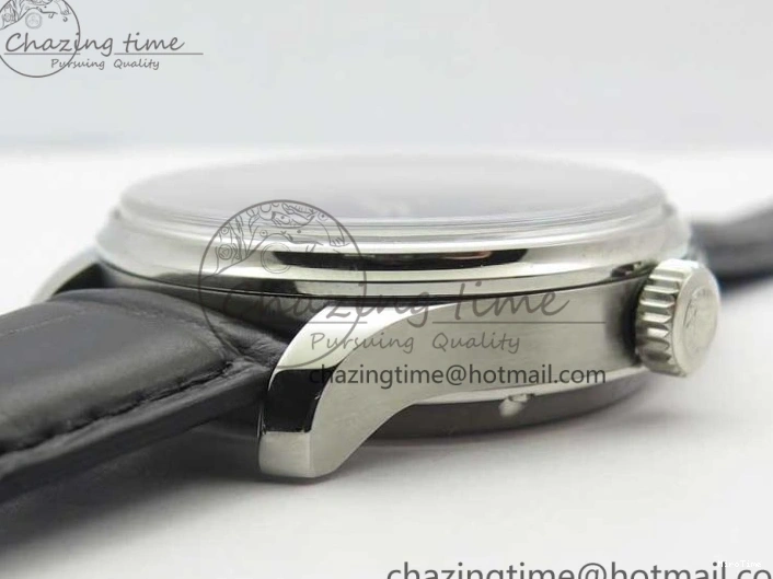 MIROTIME 0211 Portuguese Real PR Real Annual Calendar IW503502 ZF 1:1 Best Edition Black Dial Steel Markers on Black Leather Strap A StreetReady 7134